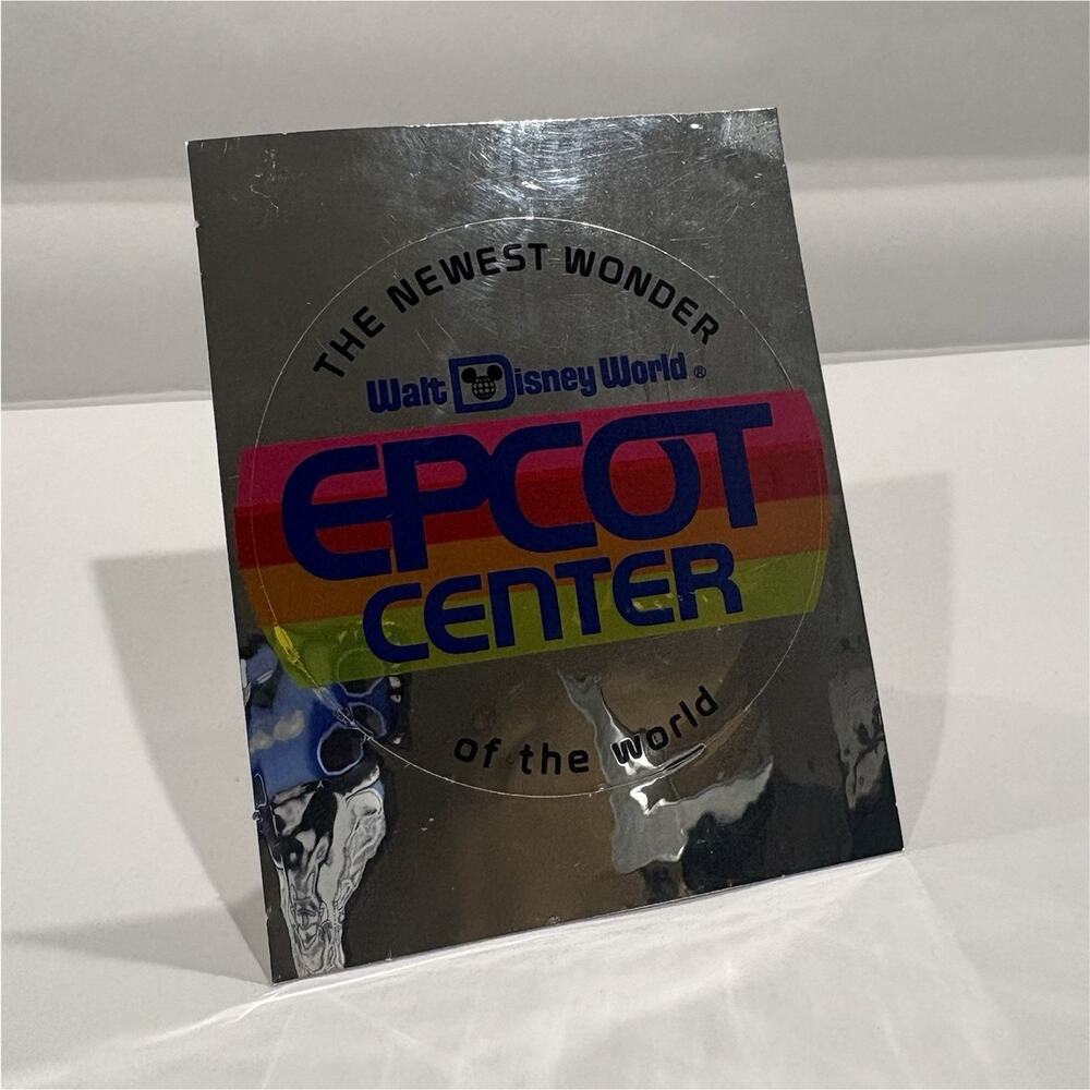 Vintage Walt Disney World Epcot Center Sticker‎ Collector 1980s holographic
